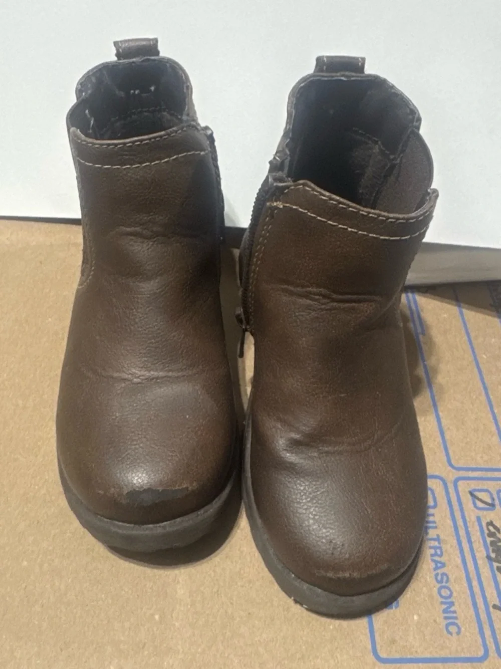 The Children's Place Brown Girls' Ankle Boots with Side Zip